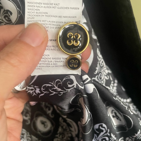 Karl Kani Black Trench Coat Sz L - Picture 12 of 12